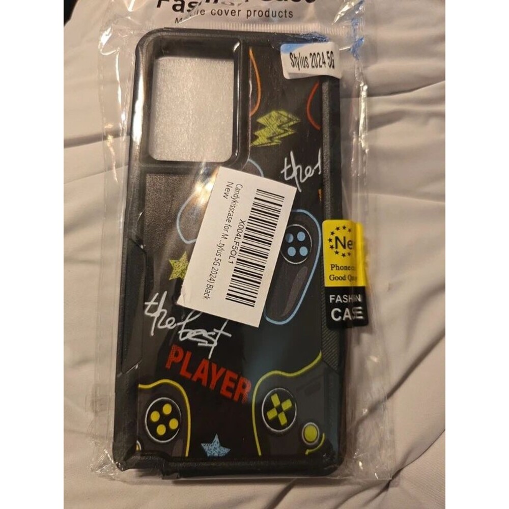 Brand New Moto G Stylus 5G 2024 Phone Case - Gamer cintrollers neon colors on bl